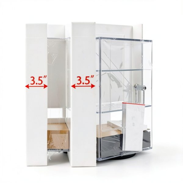 Acrylic Eyewear Display Case MOOCA 4‑Tier Tabletop with 360° Rotation-4