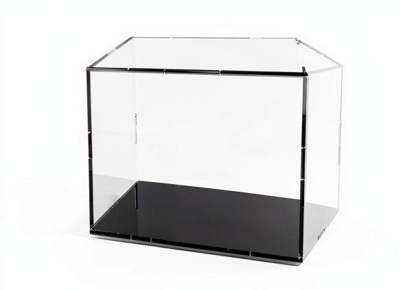 uxcell Acrylic Display Box Cube Table Mount Clear 11.8x5.9x11.8in with-6