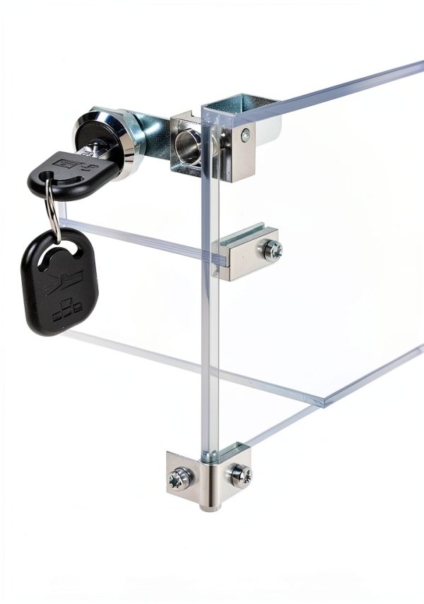 Acrylic Display Case Choowin Lockable Clear Countertop 9x9x19 inch-2