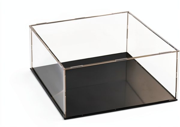 uxcell Acrylic Display Box Cube Table Mount Clear 11.8x5.9x11.8in with-1