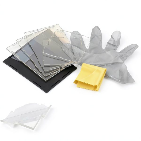 uxcell Acrylic Display Box Cube Table Mount Clear 11.8x5.9x11.8in with-2