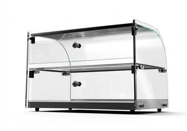 Bakery Display Case Malphi 2 Tier Tempered Glass Stainless Steel Base-7