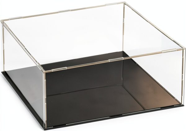 uxcell Acrylic Display Box Cube Table Mount Clear 11.8x5.9x11.8in with-0