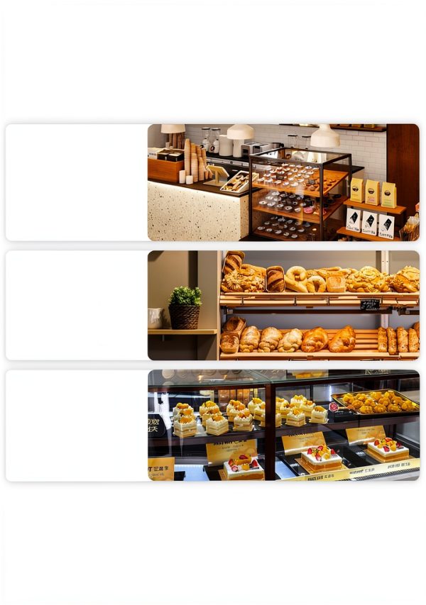 Bakery Display Case Malphi 2 Tier Tempered Glass Stainless Steel Base-8
