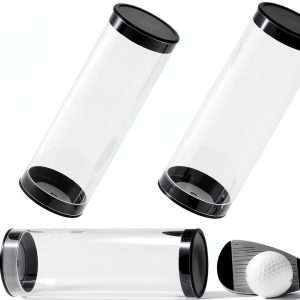 TWZKXC Transparent Golf Ball Case Portable Clear Tubes Set 3 Pack-0