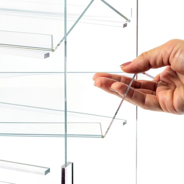 Acrylic Eyewear Display Case MOOCA 4‑Tier Tabletop with 360° Rotation-6