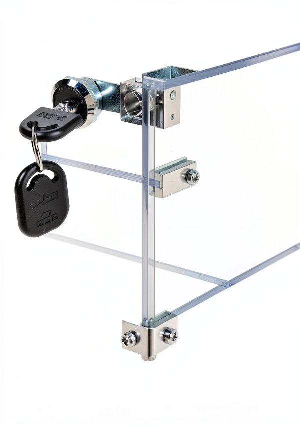 Acrylic Display Case Choowin Lockable Countertop 4 Shelf 12x6x19-2
