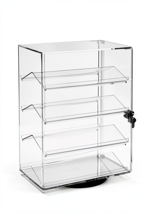Acrylic Eyewear Display Case MOOCA 4‑Tier Tabletop with 360° Rotation-1