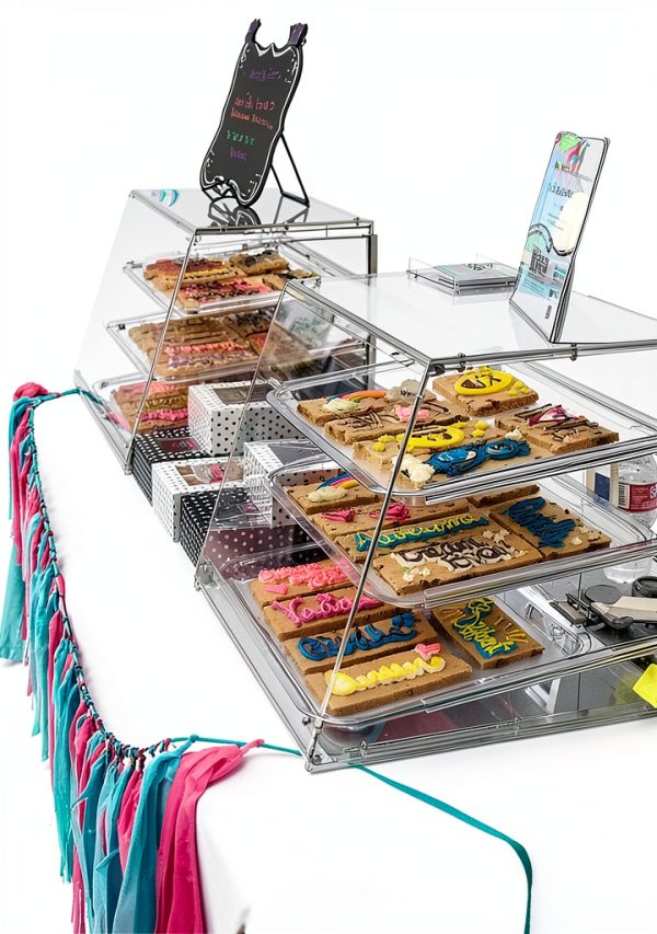 YBSVO 3 Tray Commercial Countertop Bakery Display Case BDC-3-6