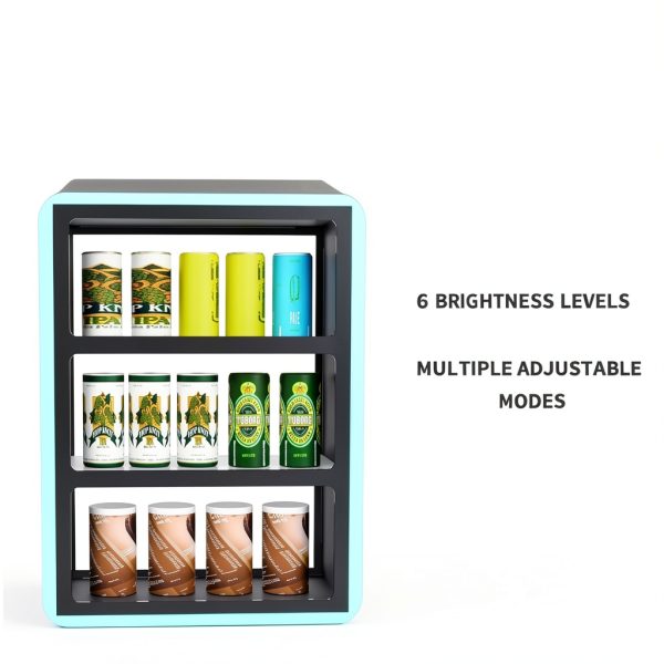 11.8" W x 6.2" D x 15.7" H - Retail Illuminated Acrylic Countertop Showcase with Lock，Adjustable Color & Brightness-2