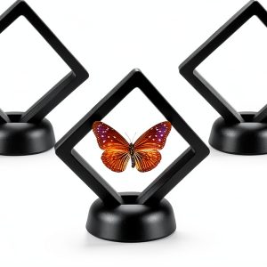 3D Floating Coin Display Case Enenes 5 Pack Frame with Black Stands-0