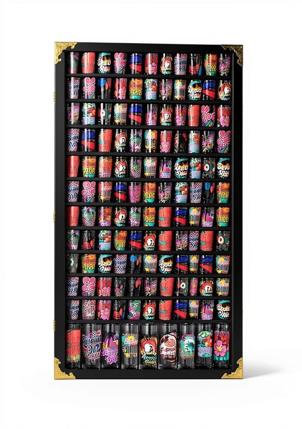 Shot Glass Display Case GYaozii Wall Mounted Acrylic Cabinet-2