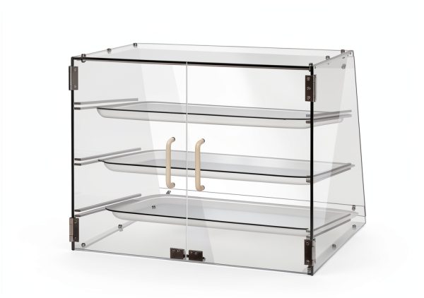 YBSVO 3 Tray Commercial Countertop Bakery Display Case BDC-3-2