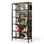 71 H Display Cabinet Eltean Glass Case 5 Tiers Sensor Light-0