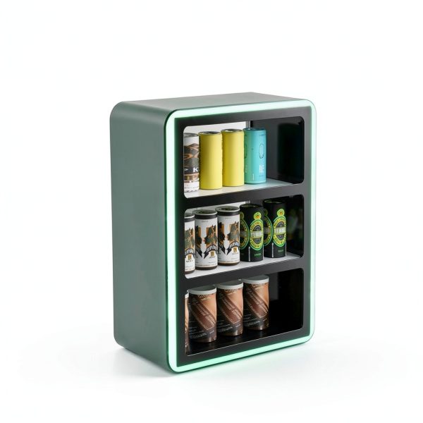 11.8" W x 6.2" D x 15.7" H - Retail Illuminated Acrylic Countertop Showcase with Lock，Adjustable Color & Brightness-3