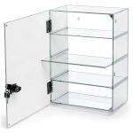 Acrylic Display Case Acfunique 4-Tier Locking Cabinet 11.8x5.9x15.7in-0